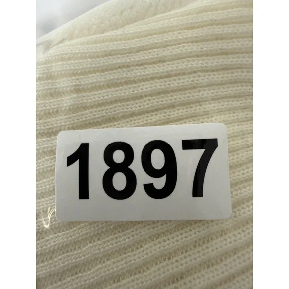 Vintage Zefran Chenille Terry Knit Sweater Mens Large Beige 80's Made in USA NOS - Picture 10 of 10